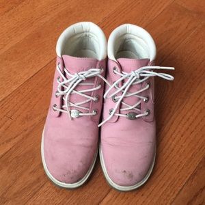Pink Timberland Boots (size 6.5)